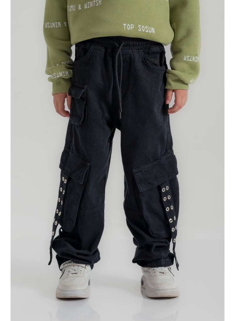 سي إن جينز وير كيدز بنطلون أولادي كارجو واسع - Image 3